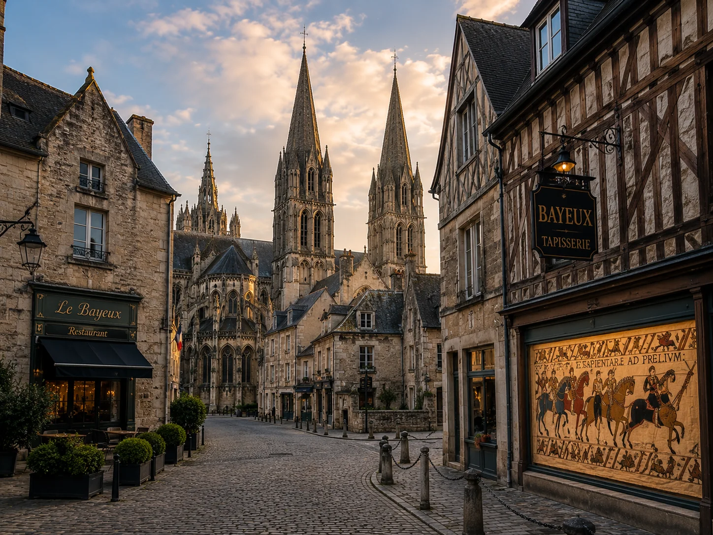 FR Transfer private transfer to Bayeux Normandy with premium chauffeur service, luxury transport from Paris, CDG Airport, Orly Airport and Beauvais Airport to Bayeux Cathedral, D-Day beaches and Normandy tourist destinations.