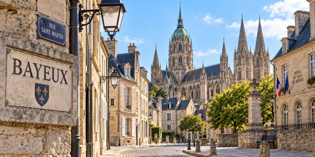 FR Transfer Paris to Bayeux private transfer with premium chauffeur service, luxury transport from Paris, CDG Airport, Orly Airport and Beauvais Airport to Bayeux Cathedral, D-Day Beaches and Normandy historic destinations.